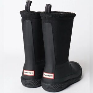 Hunter Sherpa Lined Rain/Snow Boots Sz Womens Size 8 Trendy Spellout Winter